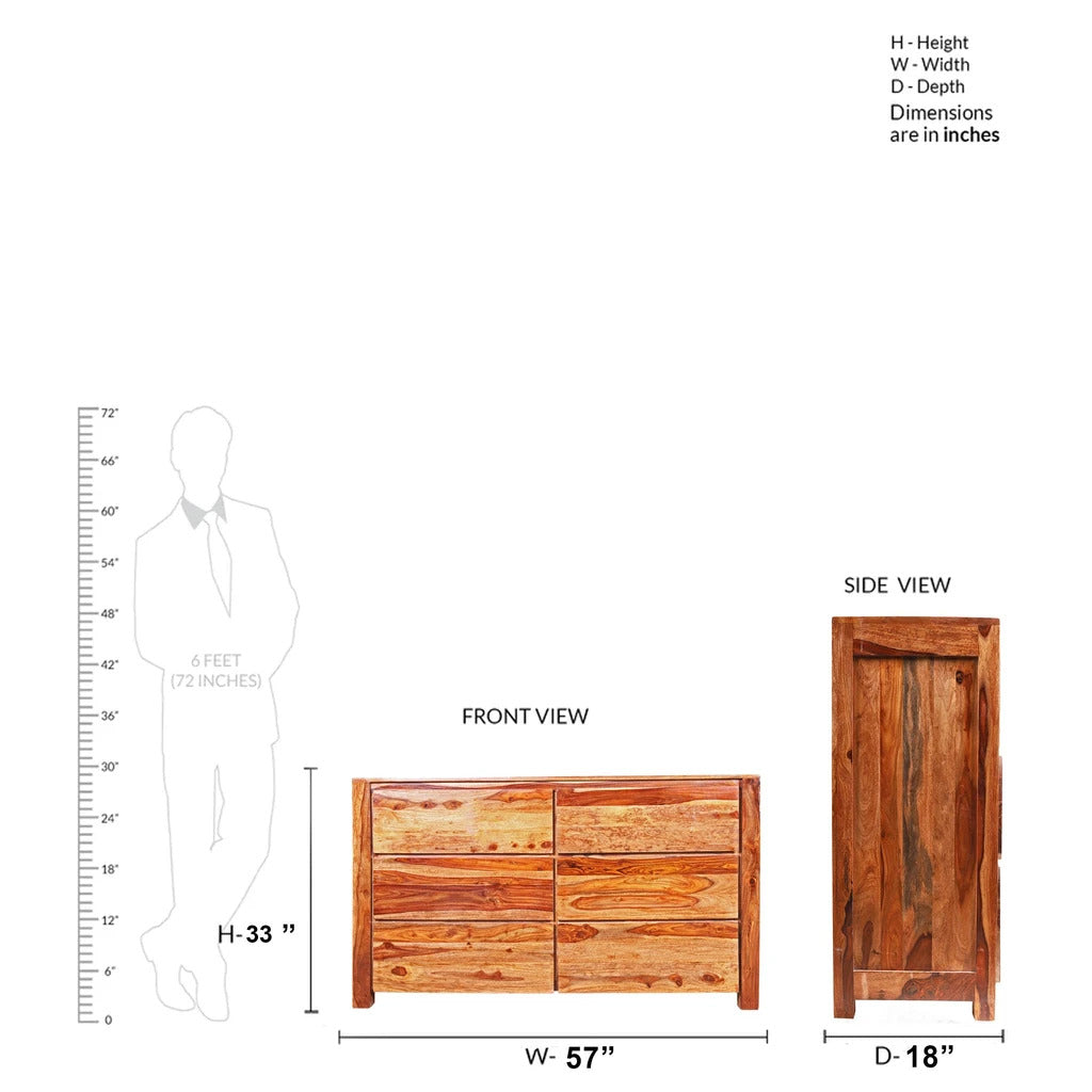 Sheesham Furniture:- Solid Wood Chest Of Drawers Side Board