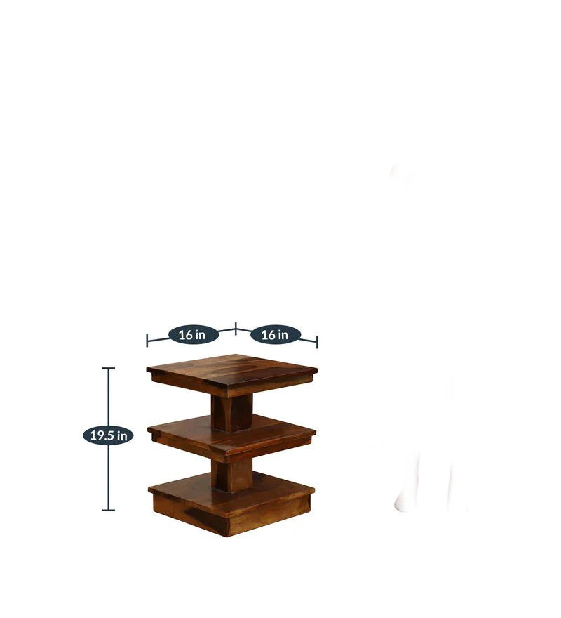 Sheesham Furniture Solid Wood End Table for Decor