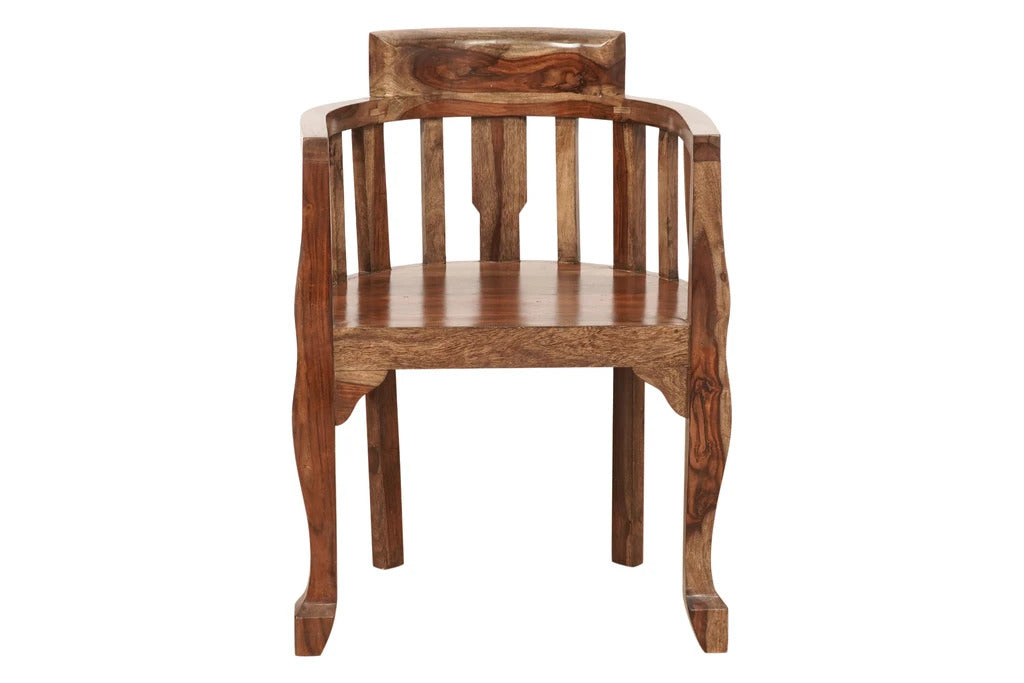 Sheesham Furniture :-Solid Wood Living Room Chair in Honey Oak Finished