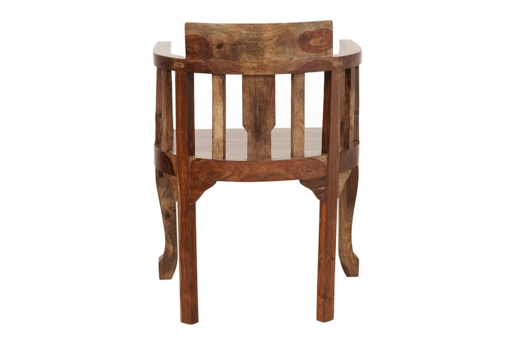 Sheesham Furniture :-Solid Wood Living Room Chair in Honey Oak Finished