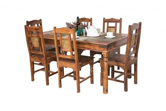 Sheesham Furniture: Solid Wood Natural finish Dining Set