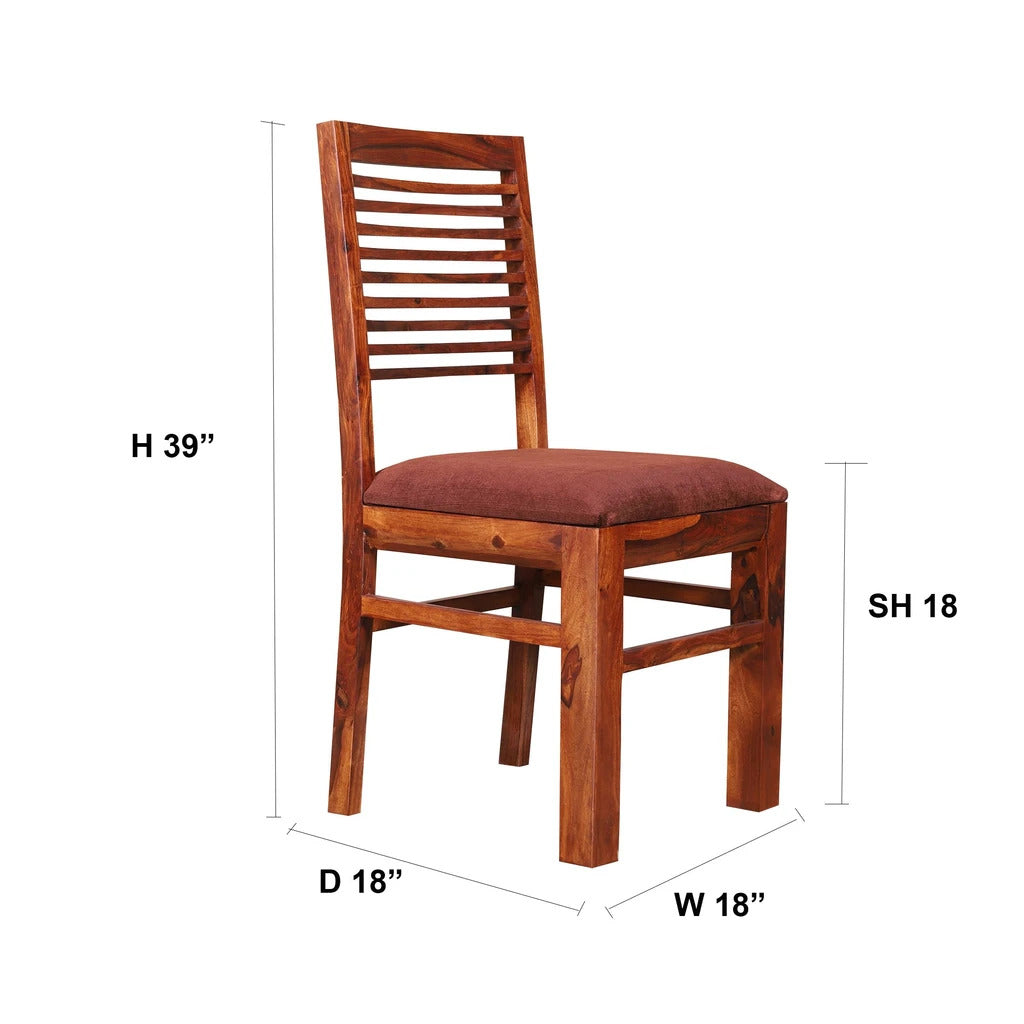 Sheesham Furniture:- Solid Wood Upholstery Dining Chair