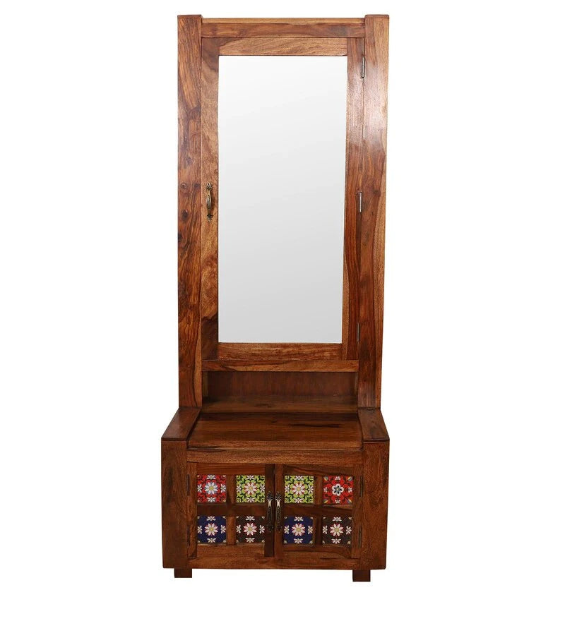 Sheesham Furniture: dressing mirror in Honey Oak finished