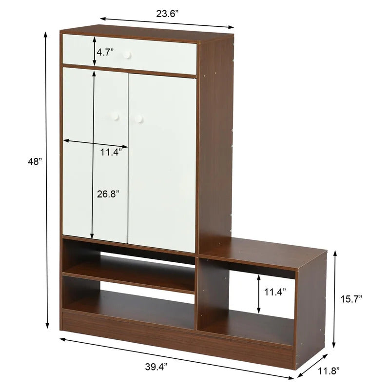 Shoe Rack: 11 Pair Shoe Storage Cabinet