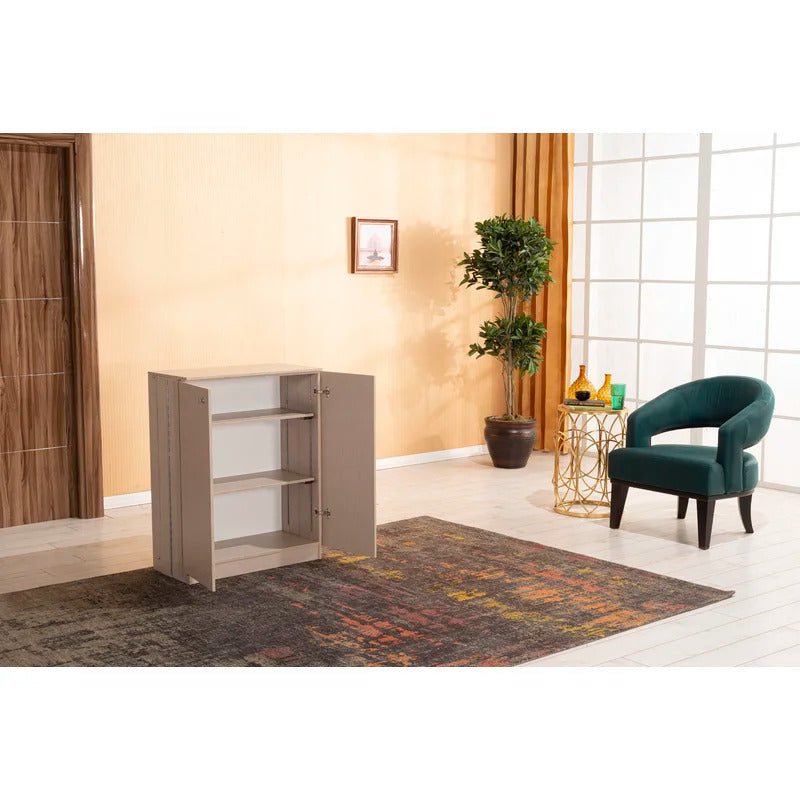 Shoe Rack: 12 Pair Shoe Storage Cabinet