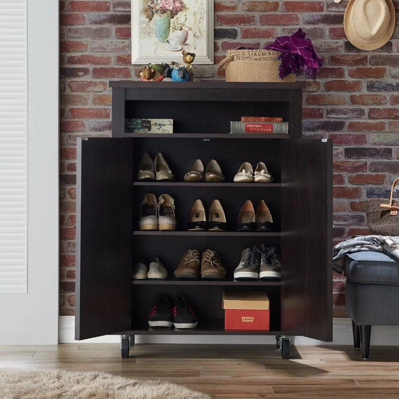 Shoe Rack: 12 Pair Shoe Storage Cabinet