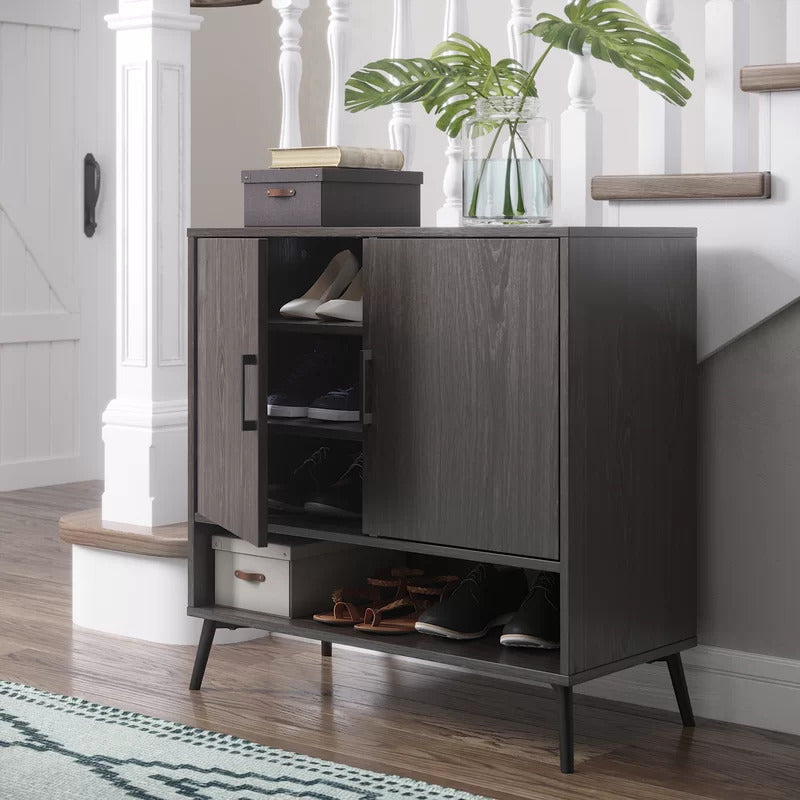 Shoe Rack: 12 Pair Shoe Storage Cabinet