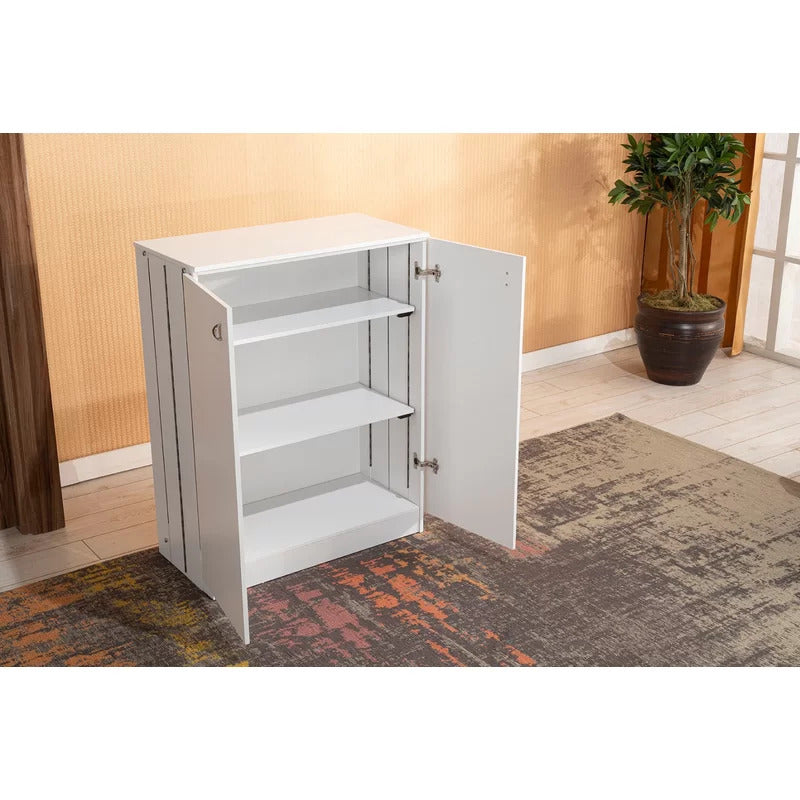 Shoe Rack: 12 Pair Shoe Storage Cabinet