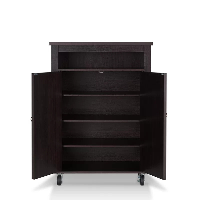 Shoe Rack: 12 Pair Shoe Storage Cabinet