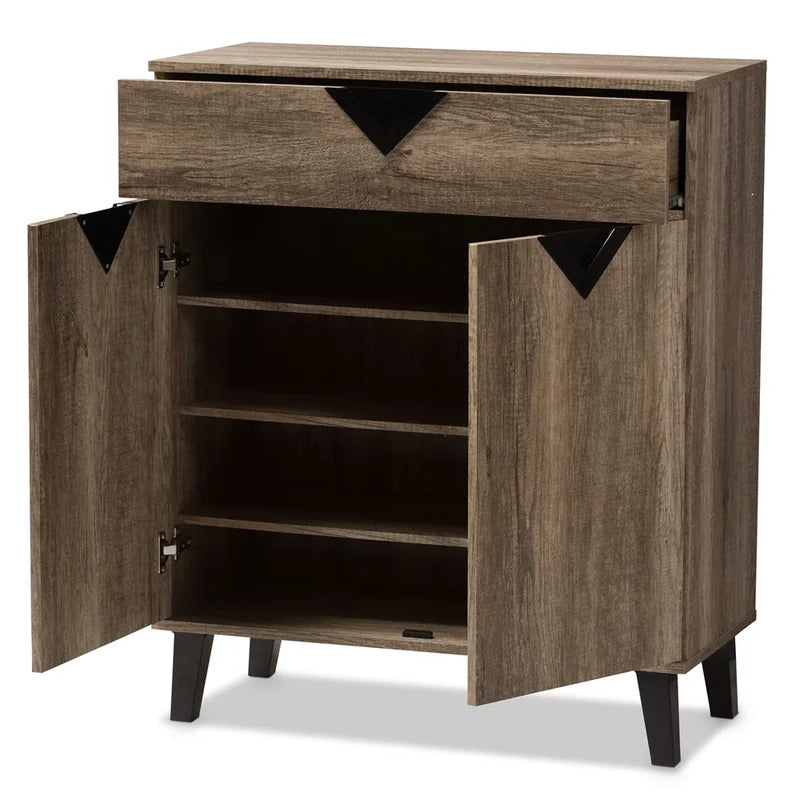 Shoe Rack: 12 Pair Shoe Storage Cabinet