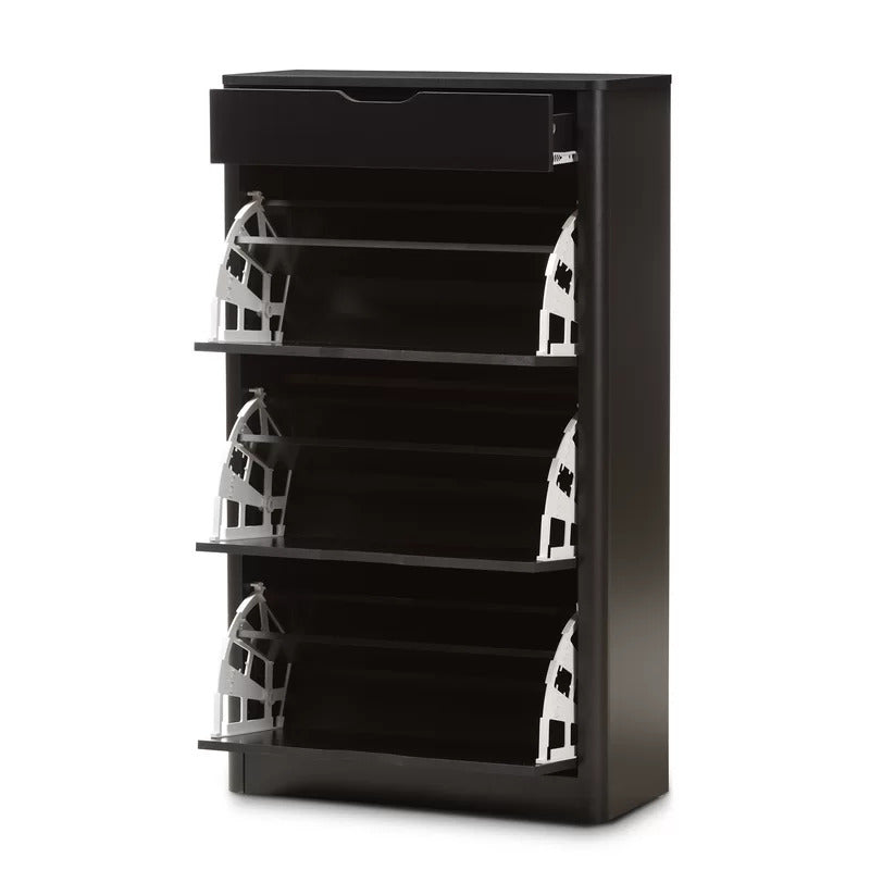 Shoe Rack: 12 Pair Shoe Storage Cabinet
