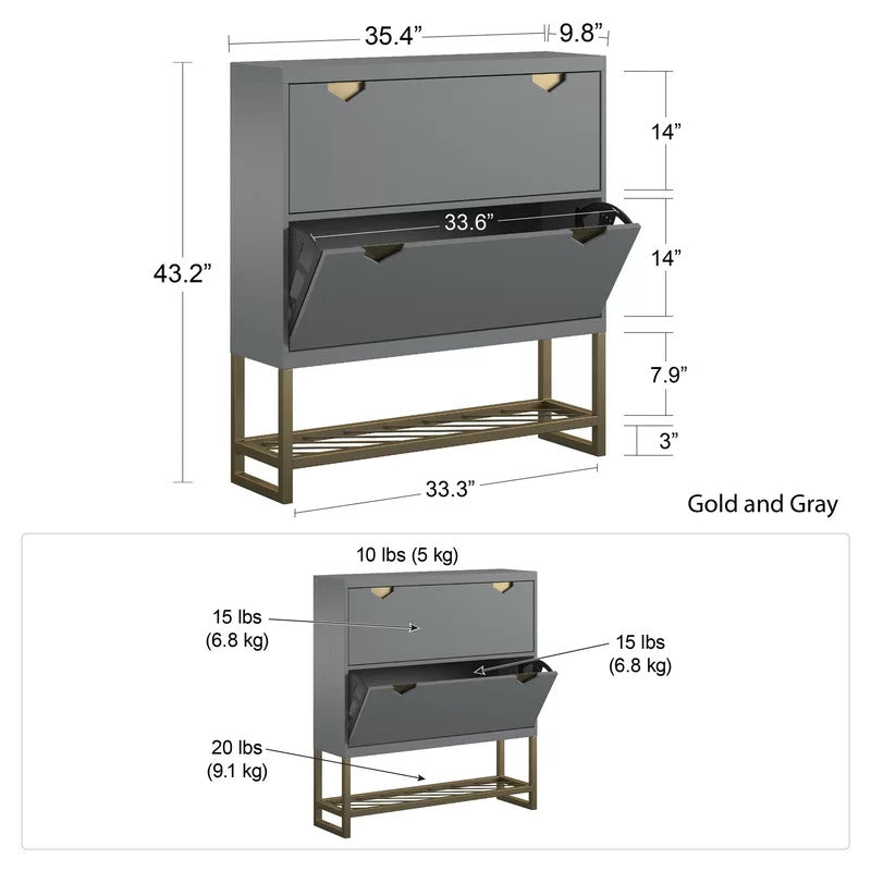 Shoe Rack: 12 Pair Shoe Storage Cabinet