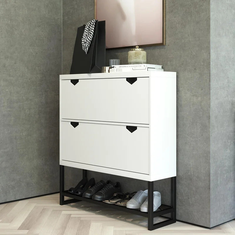 Shoe Rack: 12 Pair Shoe Storage Cabinet