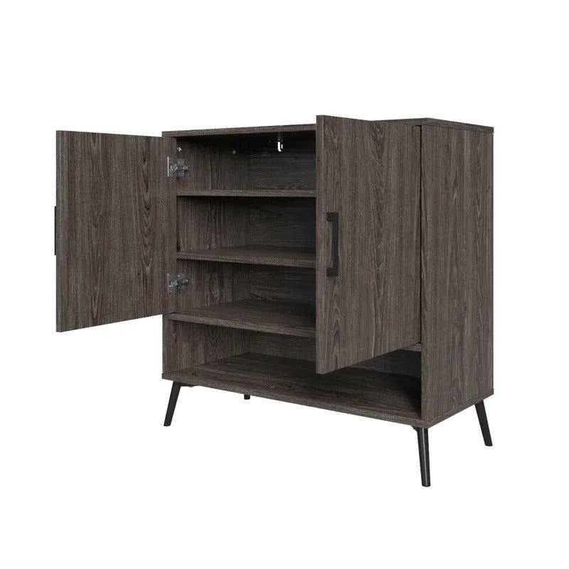 Shoe Rack: 12 Pair Shoe Storage Cabinet