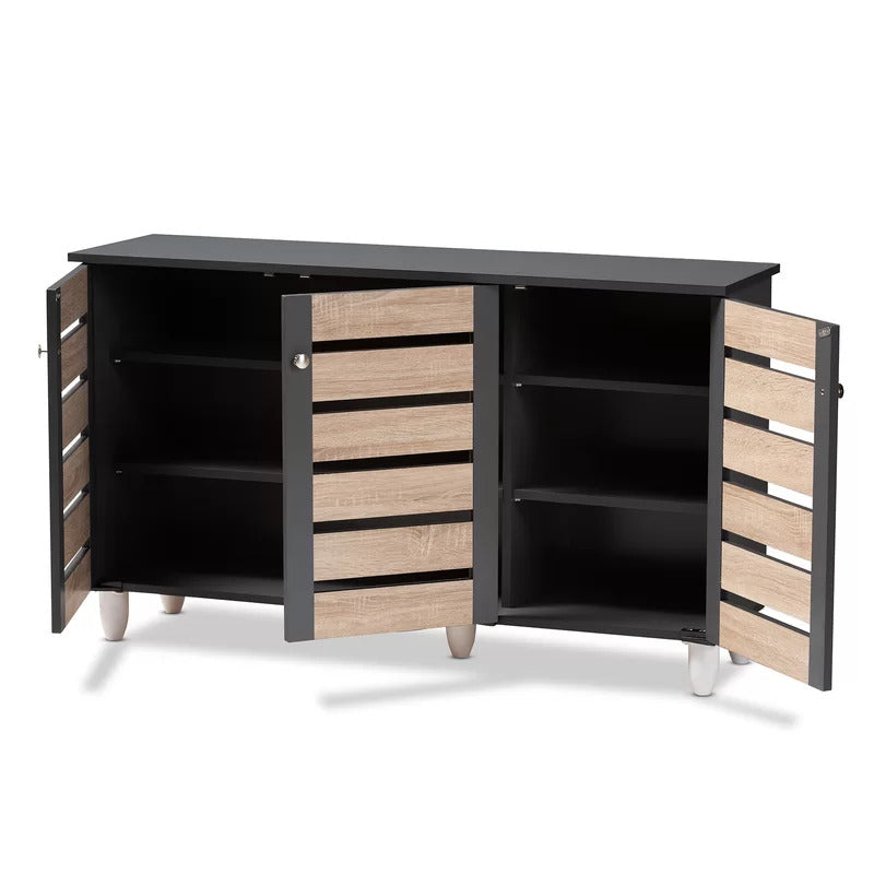 Shoe Rack: 14 Pair Shoe Storage Cabinet
