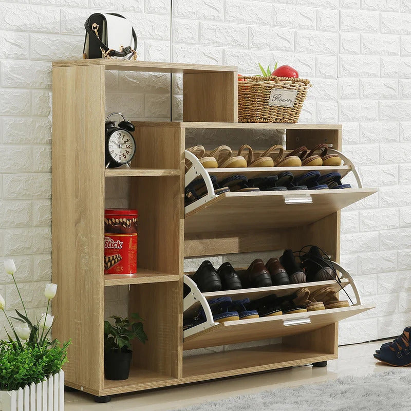 Shoe Rack: 15 Pair Shoe Storage Cabinet