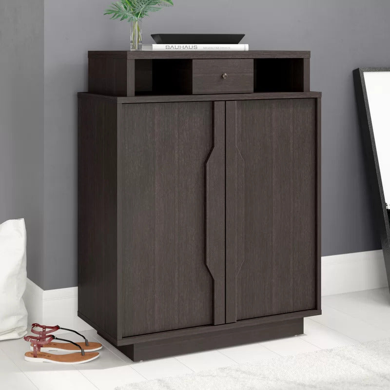Shoe Rack: 15 Pair Shoe Storage Cabinet