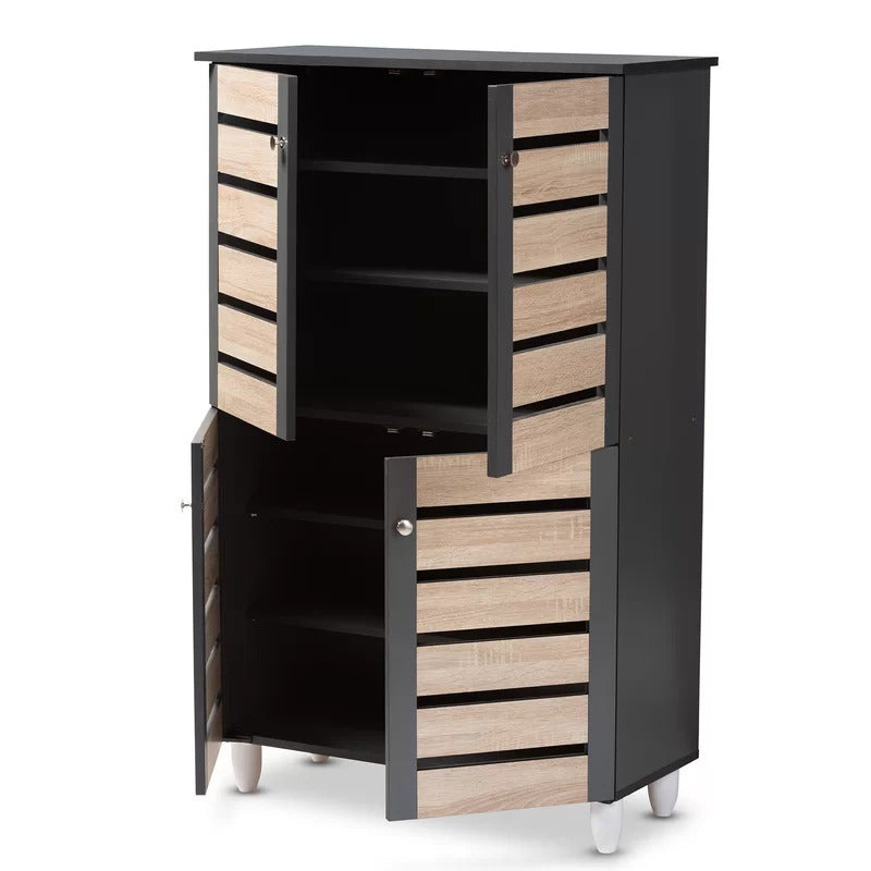 Shoe Rack: 18 Pair Shoe Storage Cabinet