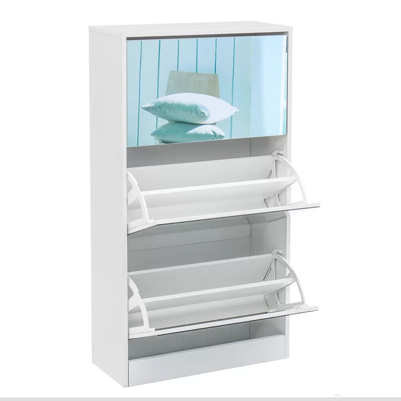 Shoe Rack: 18 Pair Stackable Shoe Storage Cabinet