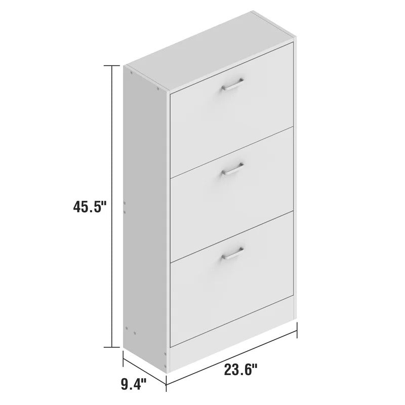 Shoe Rack: 18 Pair Stackable Shoe Storage Cabinet