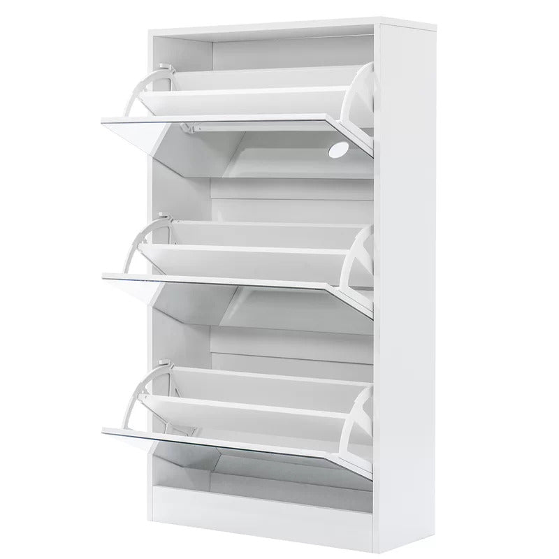Shoe Rack: 18 Pair Stackable Shoe Storage Cabinet