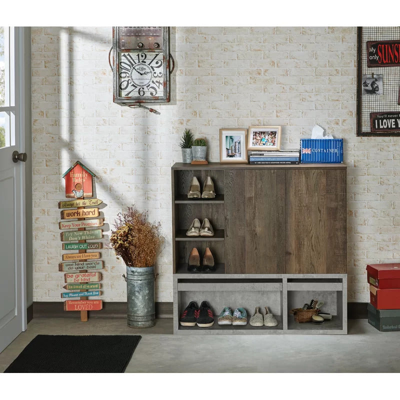 Shoe Rack: 18 Pair Stackable Shoe Storage Cabinet