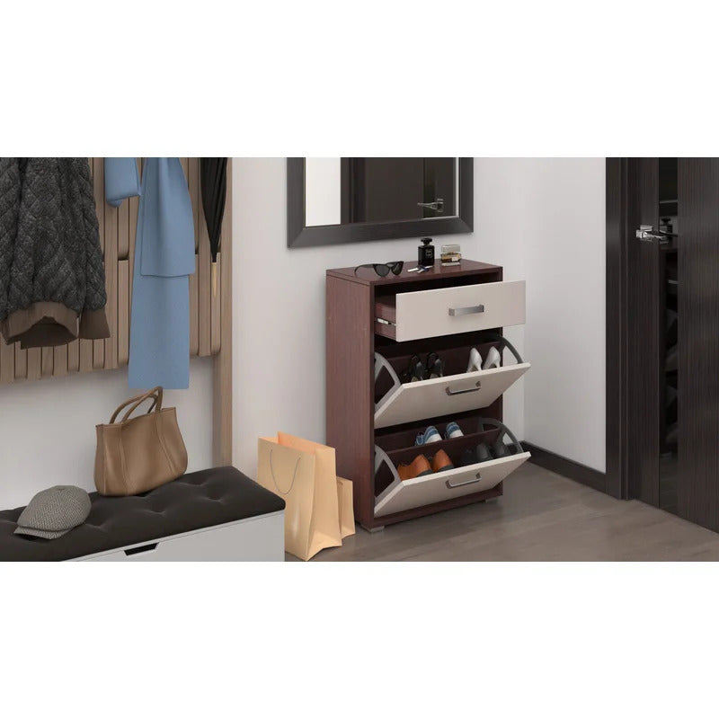Shoe Rack: 21 Pair Shoe Storage Cabinet