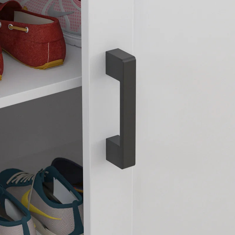 Shoe Rack: 2 Slide Door Shoes Storage Cabinet