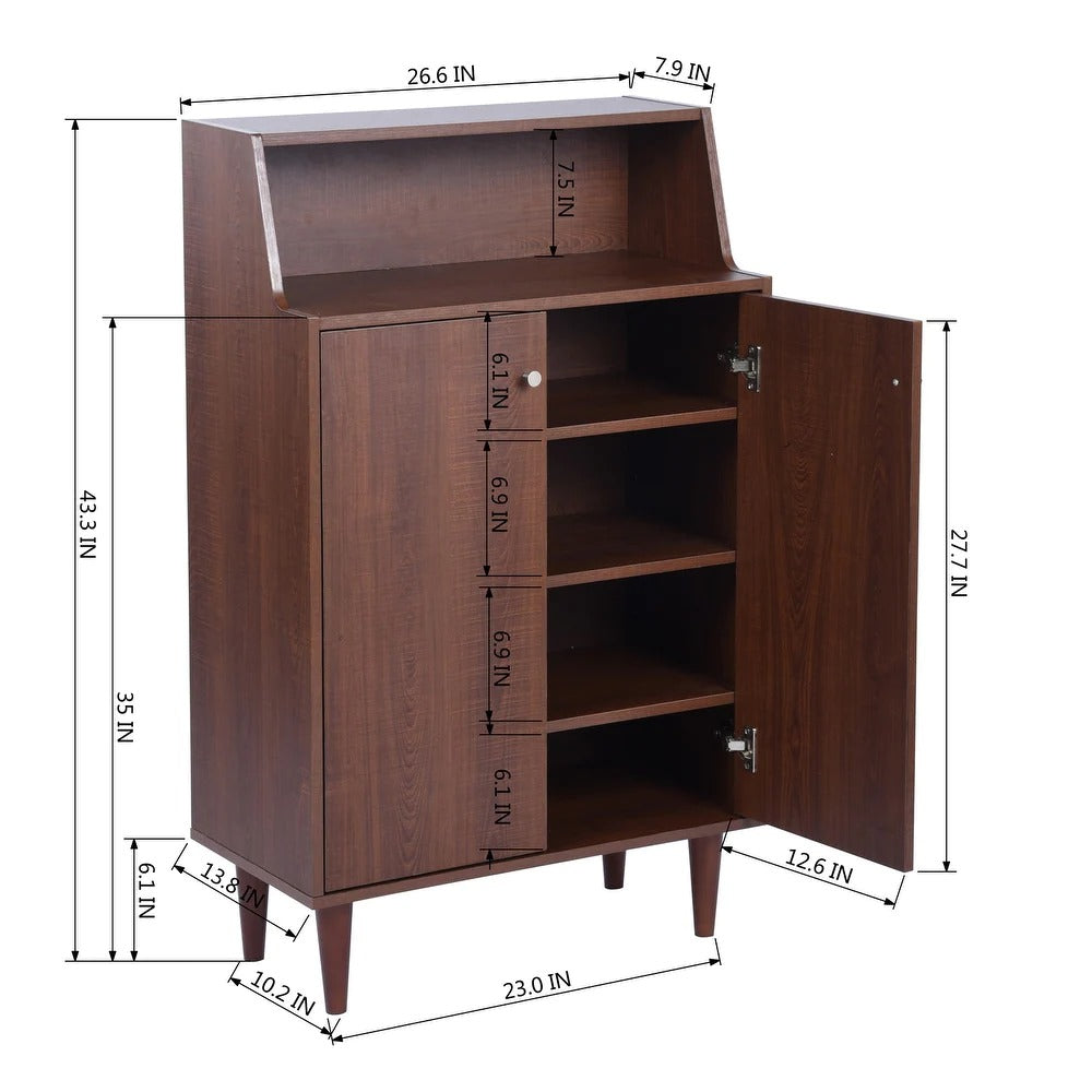 Shoe Rack 8 Pair Shoe Storage Cabinet