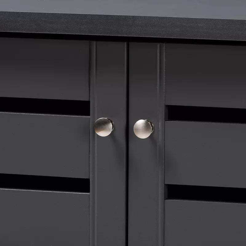 Shoe Rack: Entryway 15 Pair Shoe Storage Cabinet