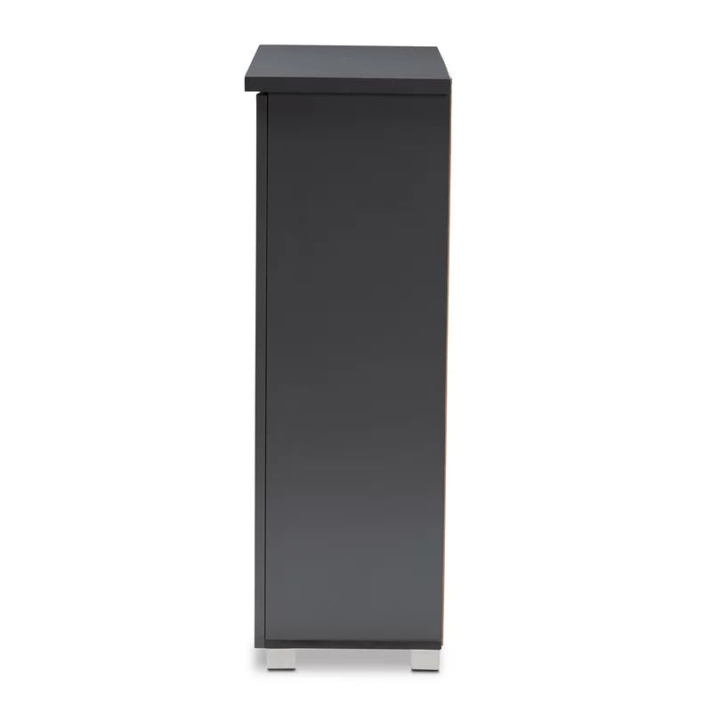 Shoe Rack: Entryway 15 Pair Shoe Storage Cabinet