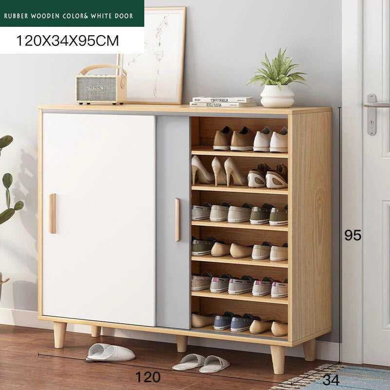 Shoe Rack: Entryway 40 Pair Shoe Storage Cabinet