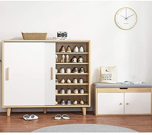 Shoe Rack: Entryway 40 Pair Shoe Storage Cabinet