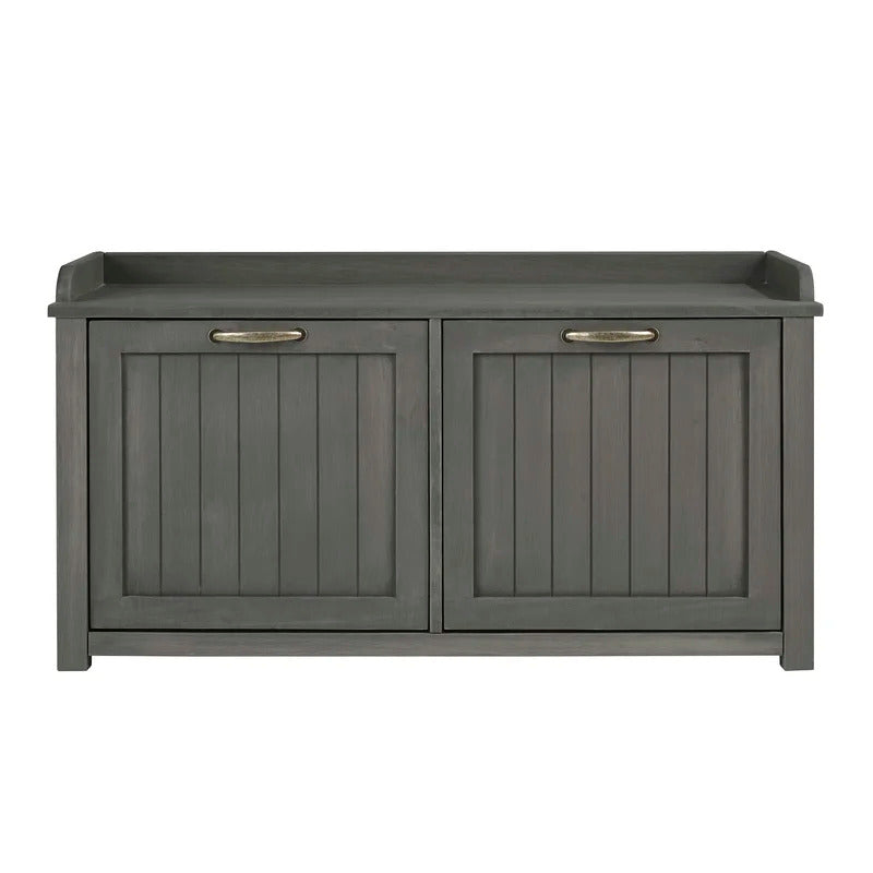 Shoe Rack: Tray Top Grooved Drop Down 10 Pair Shoe Storage Cabinet