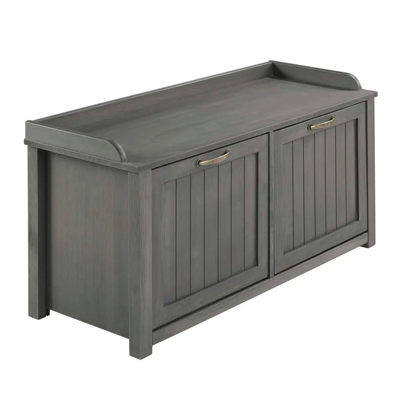 Shoe Rack: Tray Top Grooved Drop Down 10 Pair Shoe Storage Cabinet