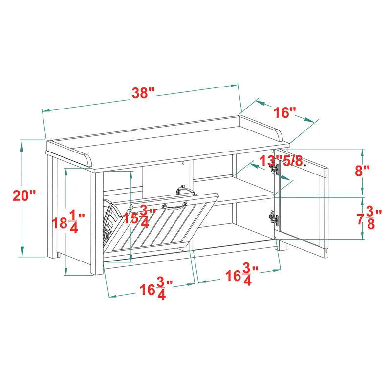 Shoe Rack: Tray Top Grooved Drop Down 10 Pair Shoe Storage Cabinet