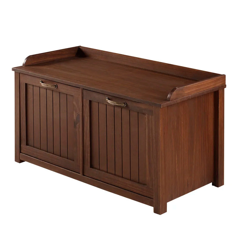 Shoe Rack: Tray Top Grooved Drop Down 10 Pair Shoe Storage Cabinet