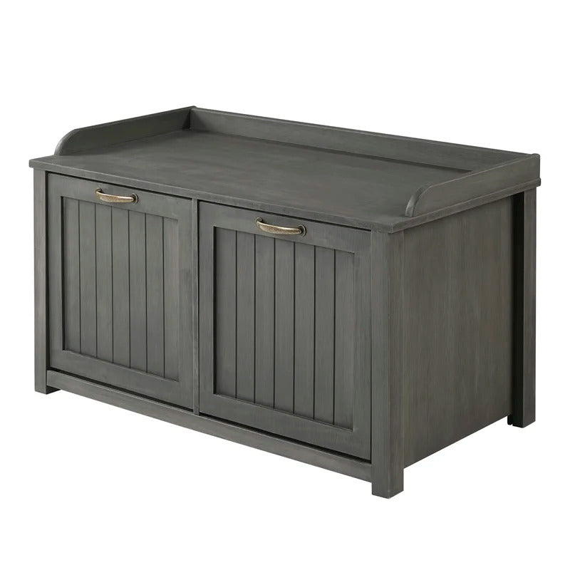 Shoe Rack: Tray Top Grooved Drop Down 10 Pair Shoe Storage Cabinet