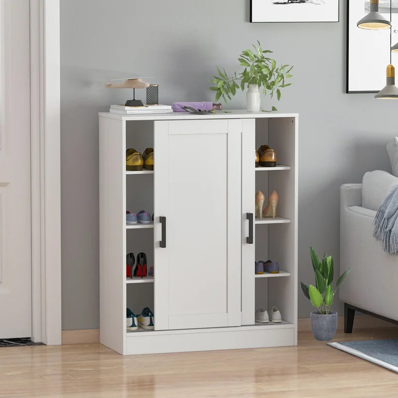 Shoe Rack: Two Sliding Door Shoe Cabinets