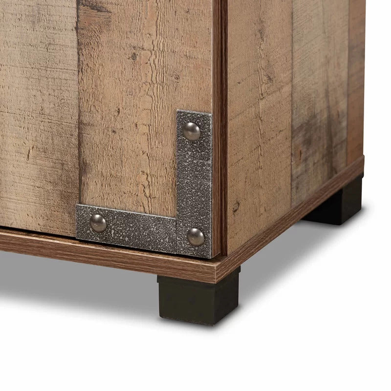 Shoe Rack: Wood 12 Pair Shoe Storage Cabinet