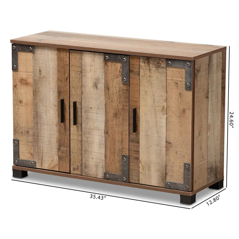 Shoe Rack: Wood 12 Pair Shoe Storage Cabinet