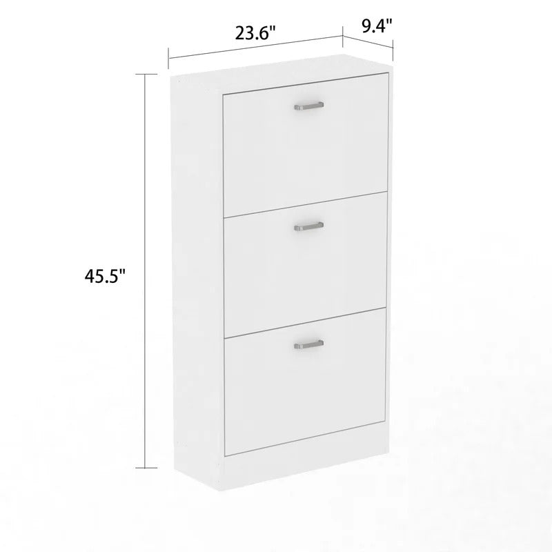 Shoe Rack: Wooden 3-Layer Shoe Storage Cabinet