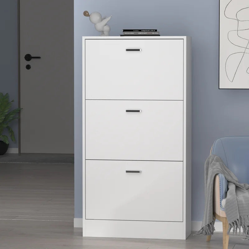 Shoe Rack: Wooden 3-Layer Shoe Storage Cabinet