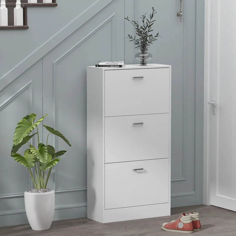 Shoe Rack: Wooden 3-Layer Shoe Storage Cabinet