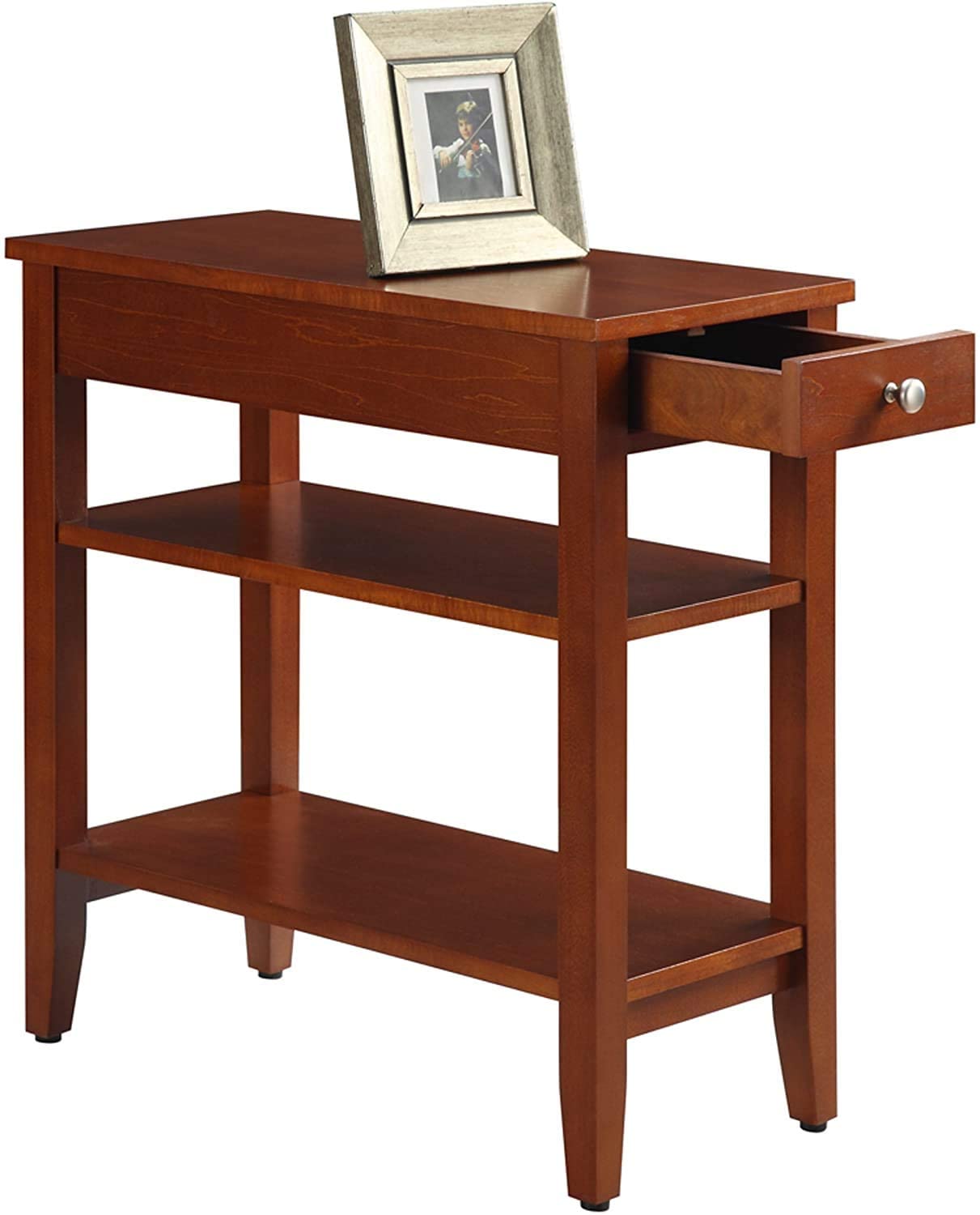 Side Tables : American Heritage Three Tier End Table with Drawer