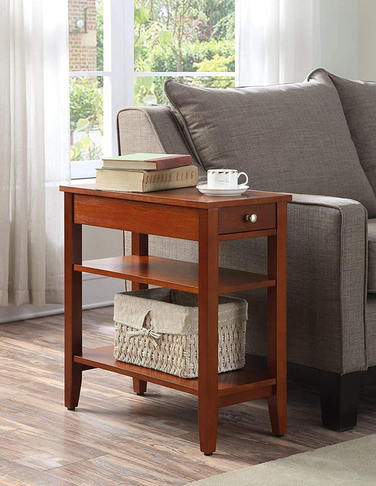 Side Tables : American Heritage Three Tier End Table with Drawer