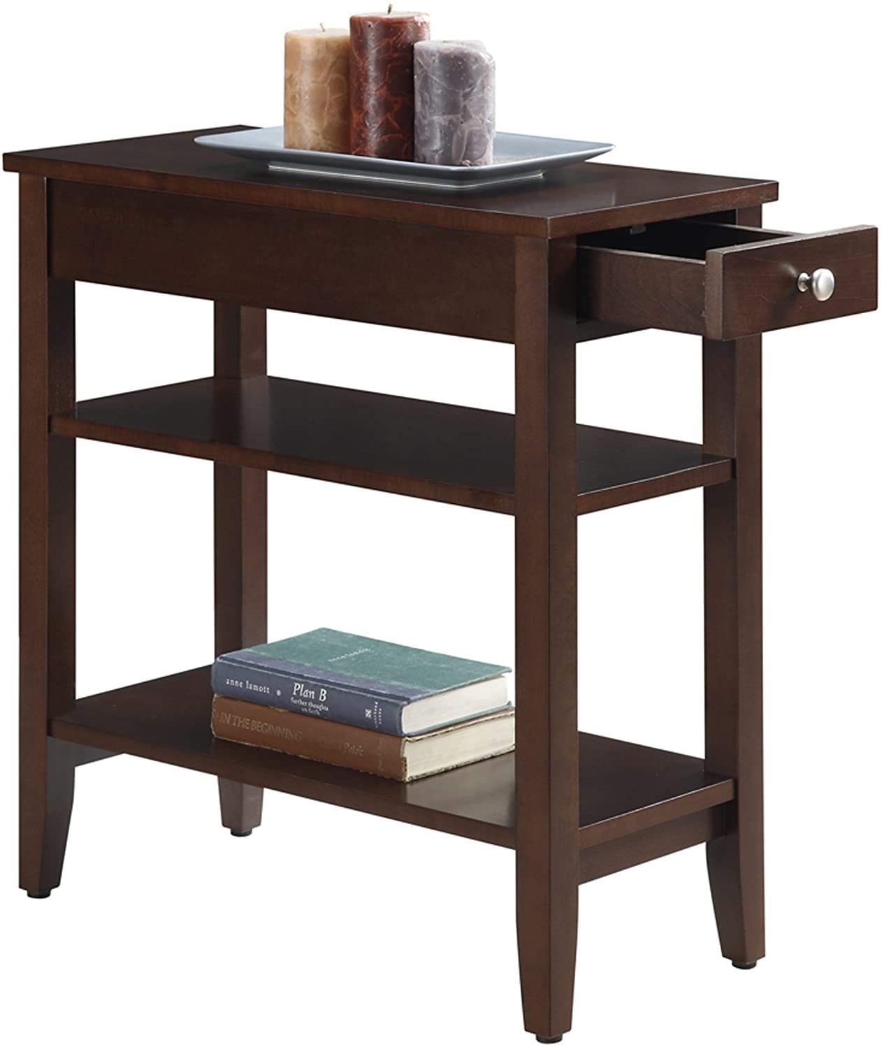Side Tables : American Heritage Three Tier End Table with Drawer