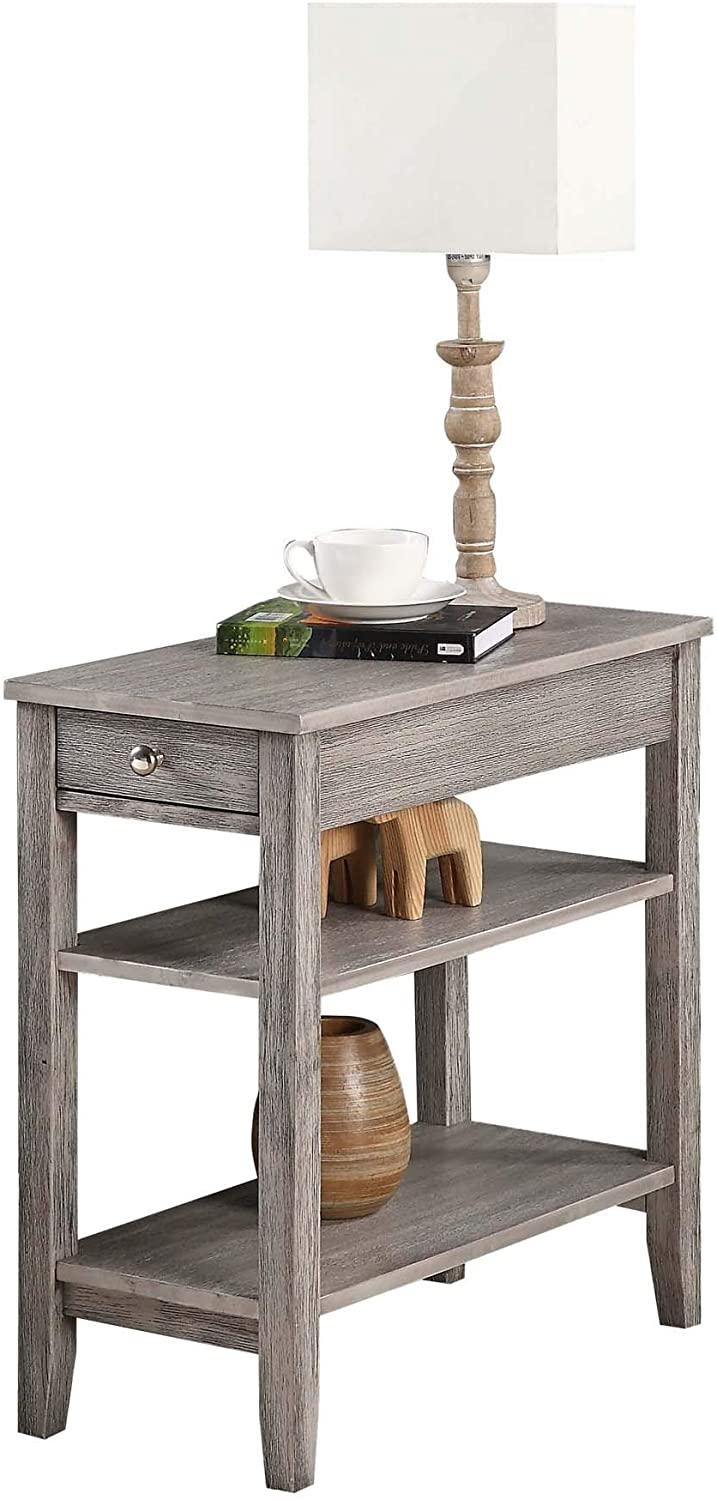 Side Tables : American Heritage Three Tier End Table with Drawer