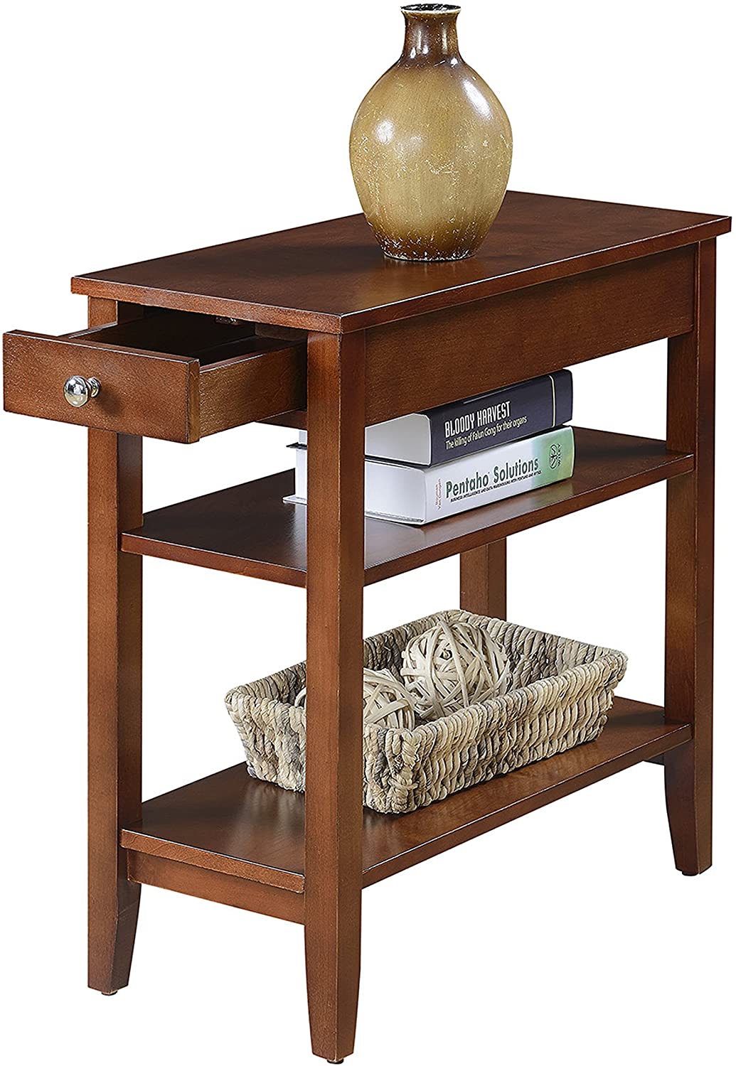 Side Tables : American Heritage Three Tier End Table with Drawer