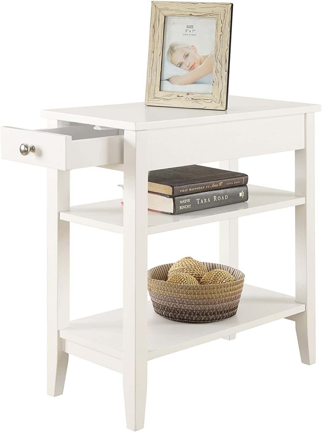 Side Tables : American Heritage Three Tier End Table with Drawer